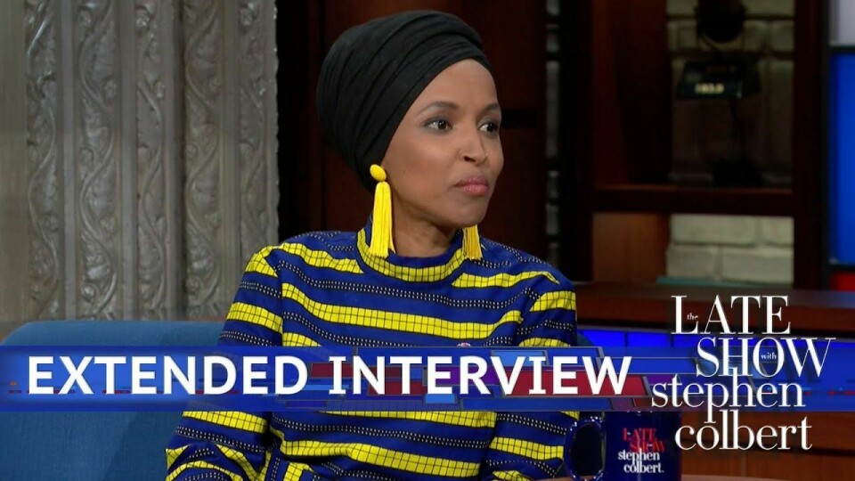 Watch Ilhan Omar on Stephen Colbert: 'I'm as American as Everyone Else Is' Watch Ilhan Omar on Stephen Colbert: 'I'm as American as Everyone Else Is'