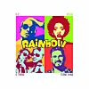 'Rainbow' single artwork: Floating text over a collage of portraits of K.O, Msaki, Q Twins and J'Something.