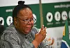 International Relations Minister Naledi Pandor during a meeting with Ukraine Foreign Policy Minister on November 06, 2023 in Pretoria, South Africa. The war between the two countries escalated last year when Russia invaded Ukraine, killing thousands of people in the country.