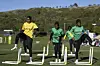 Players of South Africa warm up during a South Africa Training Session on July 17, 2023