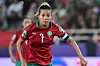 Morocco's forward Ghizlane Chebbak runs with the ball during the 2022 Women's Africa Cup of Nations semi-final football match between Morocco and Nigeria