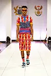 man walking in fashion show