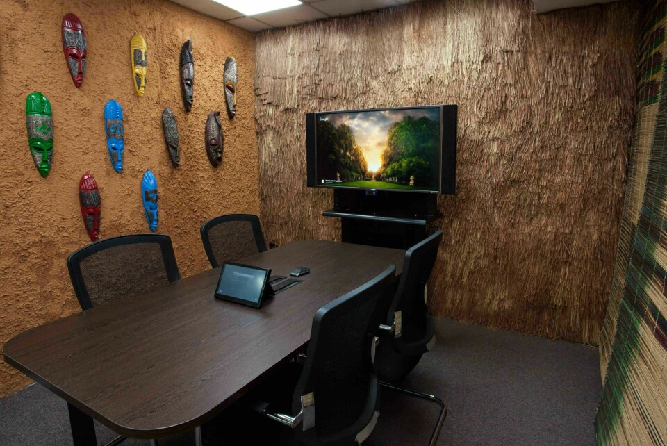 A meeting room at the Google offices in Lagos.