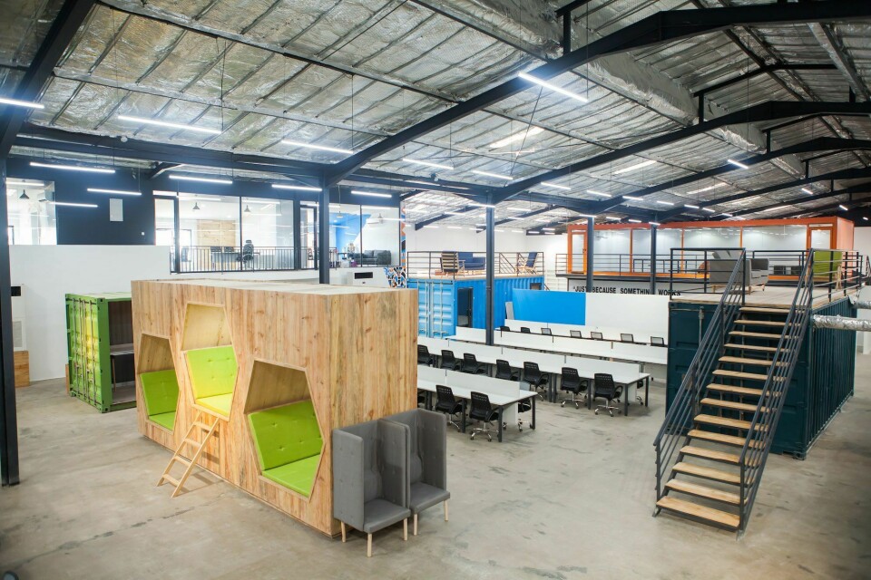 View of the Vibranium Valley warehouse workspace in Lagos.