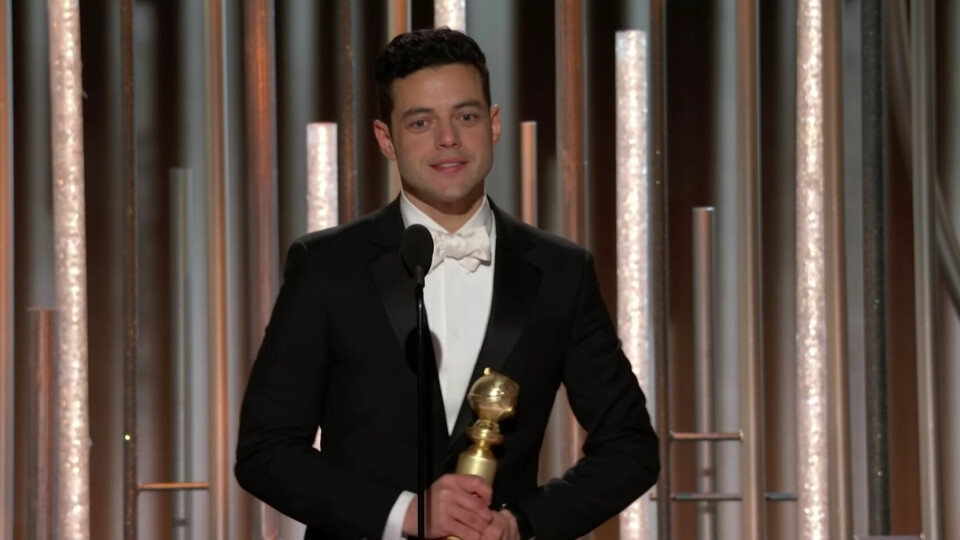 Video still via YouTube. Egyptian-American Rami Malek Wins Big at the 2019 Golden Globes