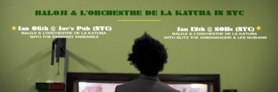 Baloji to Perform Live in NYC at Joe's Pub (1/6) and SOB's (1/12)