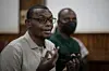 A photo of Ugandan satirical writer and outspoken government critic Kakwenza Rukirabashaija in court.