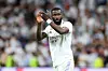 Antonio Rudiger of Real Madrid applauds their support after the UEFA Champions League semi-final first leg match between Real Madrid and Manchester City FC at Estadio Santiago Bernabeu on May 09, 2023 in Madrid, Spain.