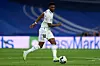 Aurelien Tchouameni of Real Madrid passing the ball during the LaLiga Santander match between Real Madrid CF and Getafe CF at Estadio Santiago Bernabeu on May 13, 2023 in Madrid, Spain.