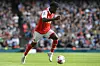 Bukayo Saka of Arsenal during the Premier League match between Arsenal FC and Brighton & Hove Albion at Emirates Stadium on May 14, 2023 in London, England.
