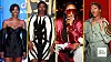 Tiwa Savage black dress, black and white dress, red silk outfit, green outfit