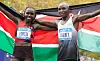 Kenya's Evans Chebet and Sharon Loked