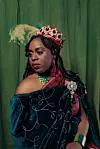 Pictured: Atlanta-based, Nigeria storyteller Tosinger as Queen Nzinga as part of her #We3Queens installation