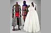 An image from the exhibition of three ensembles by three different African designers, Maxhosa Africa, IAMISIGO and Imane Ayissi.