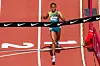Gudaf Tsegay of Ethiopia wins the Women's 5000m during the 2023 Prefontaine Classic and Wanda Diamond League Final at Hayward Field on September 17, 2023 in Eugene, Oregon.