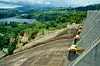 Ghana, Akosombo Dam, View south across the Akosombo Dam.