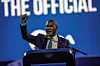 Duma Gideon Boko speaking at South African opposition party Democratic Alliance (DA) federal congress in Pretoria on April 8, 2018.