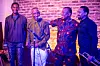 A photo of Herbie Tšoaeli and his band following their performance at the Afrikan Freedom Station.