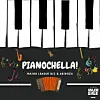 The cover for Pianochella—an illustration showing piano keys, music notes and an accordion.