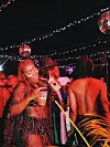 woman dancing during party in Lagos.