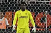 Andre Onana of Manchester United reacts to conceding a goal during the pre-season friendly match between Manchester United and Real Madrid at NRG Stadium on July 26, 2023 in Houston, Texas.