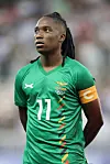 Barbra Banda stands during the Women's Group B match between the United States and Zambia during the Olympic Games Paris 2024.