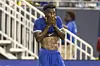 Nicolas Jackson of Chelsea FC looks dejected during the pre-season friendly match between Chelsea FC and Borussia Dortmund at Soldier Field on August 2, 2023 in Chicago, Illinois.
