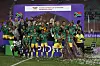 Players of South Africa’s women’s national team celebrate their victory after the 2022 Women's Africa Cup of Nations final match between Morocco and South Africa at Prince Moulay Abdellah Stadium in Rabat, Morocco on July 23, 2022.