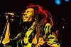Photo of Bob MARLEY; Bob Marley performing live on stage at the Brighton Leisure Centre.