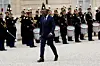 President of Benin Patrice Talon arrives to meet the French President Emmanuel Macron for a working lunch at the Elysee Palace in Paris on March 7, 2023 in Paris, France.