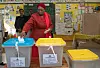 Netumbo Nandi-Ndaitwah, presidential candidate of the South West Africa People's Organization, casts her ballot at a polling station in Windhoek, Namibia, Nov. 27, 2024.