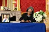 President of Ethiopia Sahle-Work Zewde signs a book of condolence at Lancaster House on September 18, 2022 in London, United Kingdom. Queen Elizabeth II is lying in state at Westminster Hall until the morning of her funeral to allow members of the public to pay their last respects.