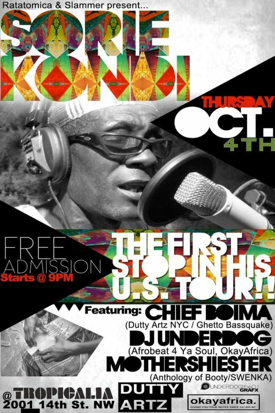 DC: Sorie Kondi, Chief Boima, DJ Underdog at Tropicalia DC: Sorie Kondi, Chief Boima, DJ Underdog at Tropicalia